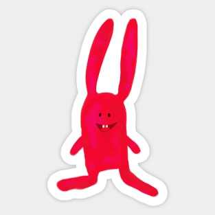 Pinkish Red Bunny by Cherie(c)2022 Sticker